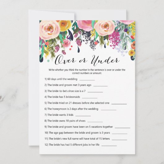 2x Spelletjes Tuin Vrijgezellenfeest Spel 5x7 Kaart (Voorkant)