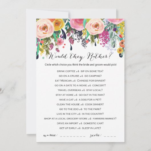 2x Spelletjes Tuin Vrijgezellenfeest Spel 5x7 Kaart (Achterkant)