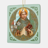 2x St. Dominic de Guzman (BK 07) Keramisch Ornament (Links)