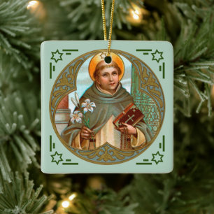 2x St. Dominicus de Guzman (BK 07) Keramisch Ornament