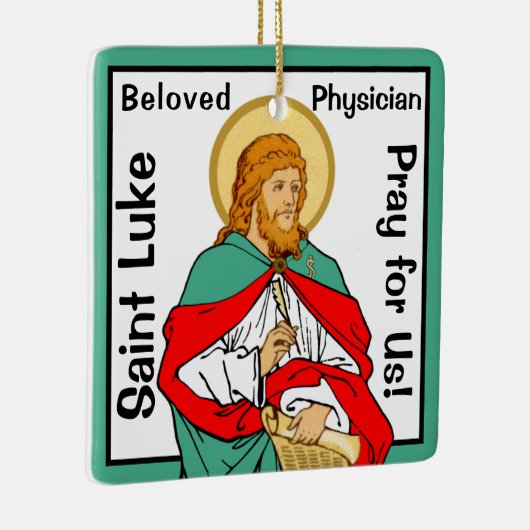 2x St. Luke, Beloved Physician (RLS 08; MedVers.) Keramisch Ornament (Rechts)