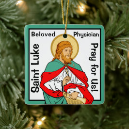 2x St. Luke, Beloved Physician (RLS 08; MedVers.) Keramisch Ornament