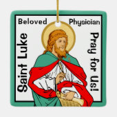 2x St. Luke, Beloved Physician (RLS 08; MedVers.) Keramisch Ornament (Achterkant)