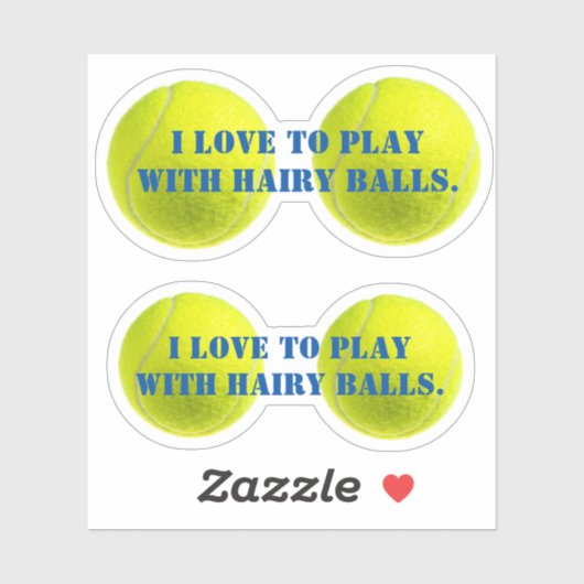 2x Tennis Ballsy Banter Sticker (Vel)