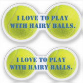 2x Tennis Ballsy Banter Sticker (Voorkant)