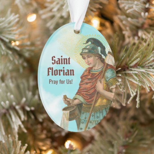 2xSt Florian met Bucket (ClearSkies; M19) Acryl Ornament (Boom)