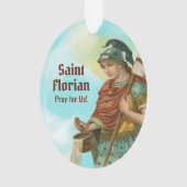 2xSt Florian met Bucket (ClearSkies; M19) Acryl Ornament (achterkant)