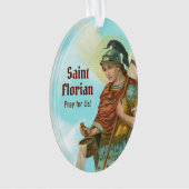 2xSt Florian met Bucket (ClearSkies; M19) Acryl Ornament (voorkant)