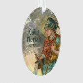 2xSt. Florian met emmer (Rook; M 019) Acryl Ornament (voorkant)