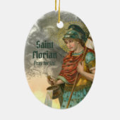 2xSt. Florian met emmer (Rook; M 019) Keramisch Ornament (Achterkant)