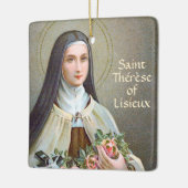 2xSt. Therese of Lisieux (BJE 01) Square Keramisch Ornament (Links)