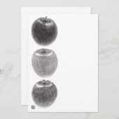 3個のりんご　縦 FEESTDAGENKAART (Voorkant / Achterkant)