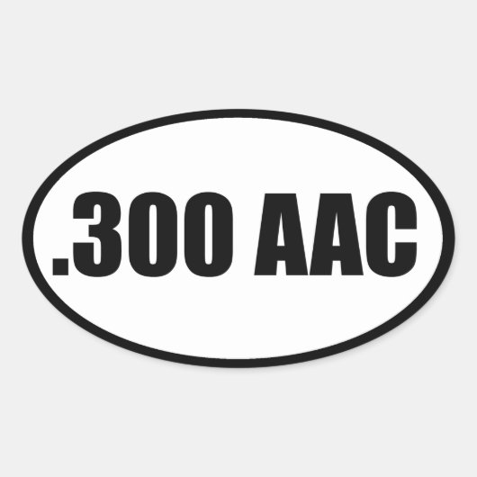 .300 AAC OVALE STICKER (Voorkant)