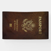 [300] Amerikaans paspoort Hoesje Spandoek (Horizontaal)