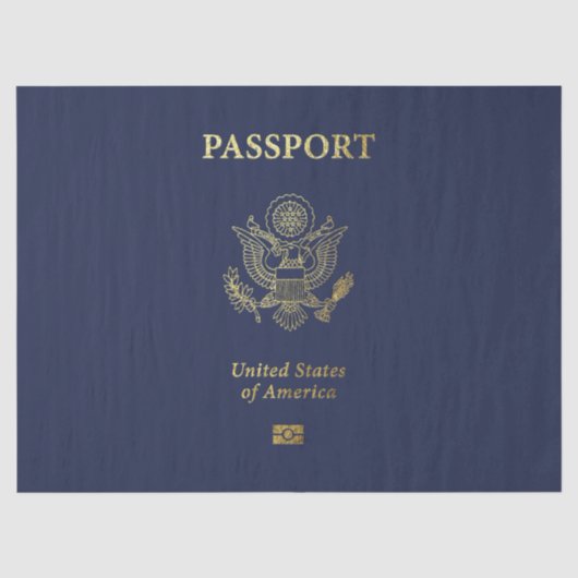 [300] Amerikaans paspoort Hoesje Tissuepapier (Voorkant)