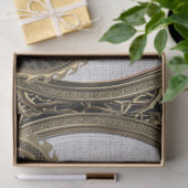 [300] Black and Gold Sacred Eastern Dragon Tissuepapier (Geschenk)