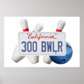 300 BWLR California Plaat, Bowling Muurkunst Poster (Voorkant)