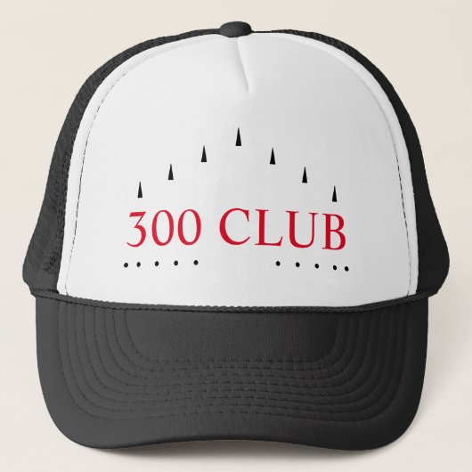 "300 Club" Bowling Milestone Celebration Trucker Pet (Voorkant)
