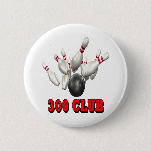 300 Club Bowling Ronde Button 5,7 Cm (Voorkant)