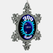 300 Club, Perfect Bowling Game, Tin Sneeuwvlok Ornament (Links)