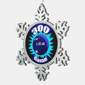 300 Club, Perfect Bowling Game, Tin Sneeuwvlok Ornament (Rechts)