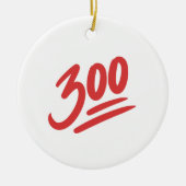 300 Emoji | Perfect Score Bowling 300-spel Keramisch Ornament (Voorkant)