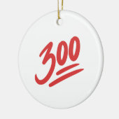 300 Emoji | Perfect Score Bowling 300-spel Keramisch Ornament (Links)