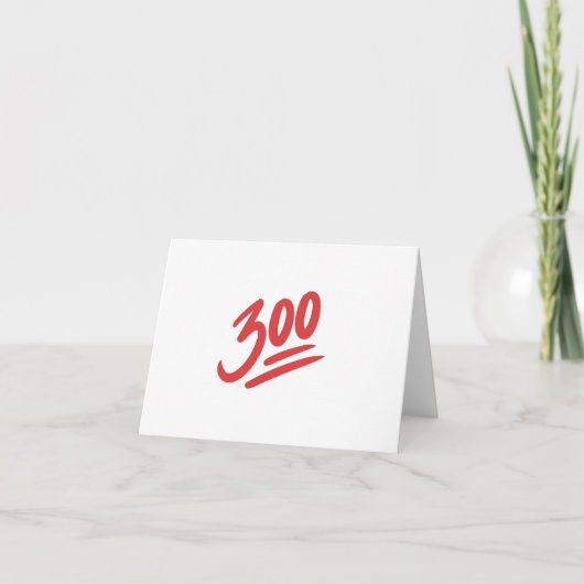300 Emoji | Perfecte gamescore voor Bowling Kaart (Voorkant)