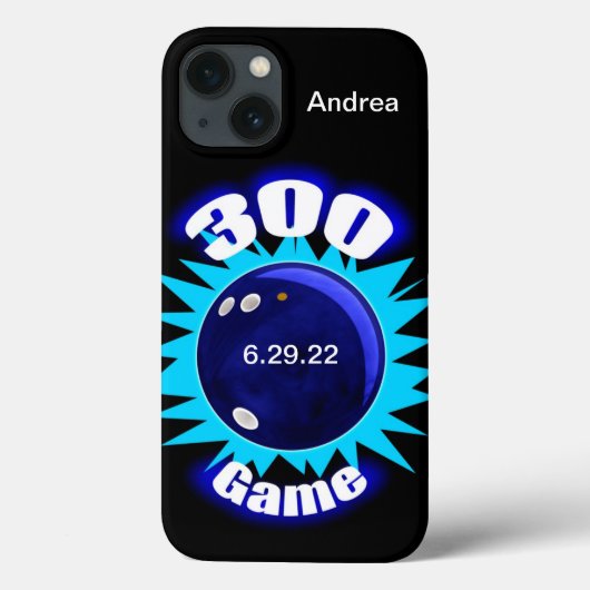 300 Game Blues, bowlingbal grafisch, telefoontas Case-Mate iPhone Case (Achterkant)