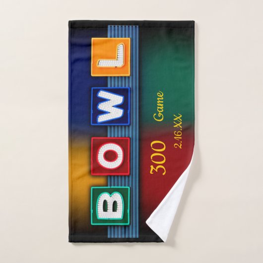 300 Game, of high game van jouw keuze, Bowling Handdoek (Handdoek)