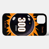 300 Game Oranje & Black met naam en datum Case-Mate iPhone Case (Achterkant (horizontaal))