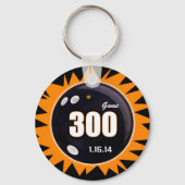300 Game Oranje en zwart Sleutelhanger (Voorkant)