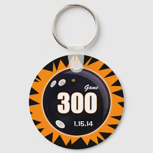 300 Game Oranje en zwart Sleutelhanger (Voorkant)