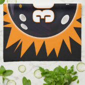 300 Game Oranje en zwart Theedoek (Gevouwen)