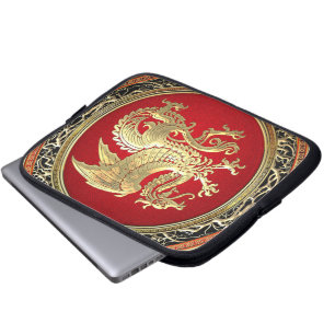 [300] IJslandse draak, Landvætir [Gold] Laptop Sleeve
