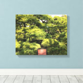 300 jaar oude dennenbomen canvas afdruk (Insitu (Houten vloer))