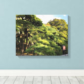 300 jaar oude dennenbomen canvas afdruk (Insitu (Houten vloer))