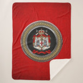 [300] Knachten Templar Coat of Arms Sherpa Deken (Voorkant)