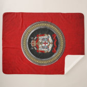 [300] Knachten Templar Coat of Arms Sherpa Deken (Voorkant (horizontaal))