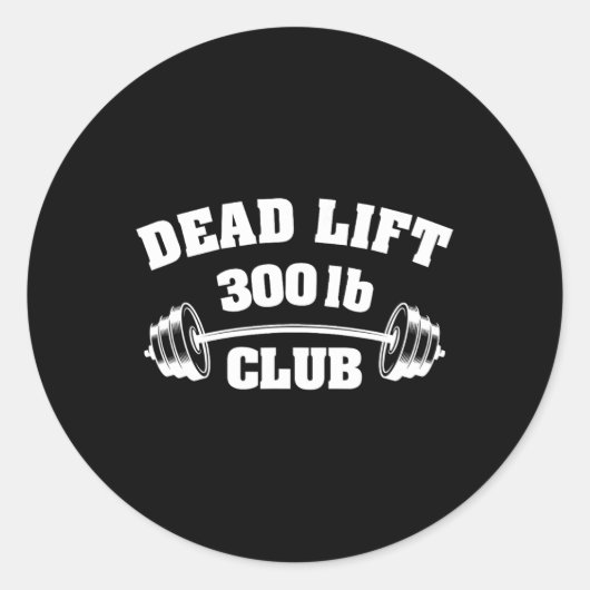 300 Lbs Pound Club Gym Weightlifting Powerlift Dea Ronde Sticker (Voorkant)