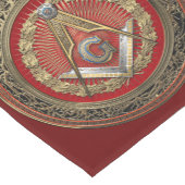 [300] Master Mason - Gold Square & Compass Korte Tafelloper (Hoek)