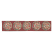 [300] Master Mason - Gold Square & Compass Korte Tafelloper (Horizontaal)