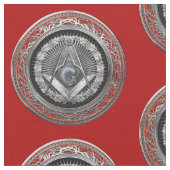 [300] Master Mason - Silver Square & Compass Stof (Close Up)