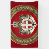 [300] Orde van Malta - Mom-wapenschild Spandoek (Verticaal)