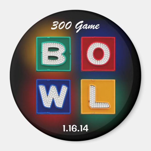 300 Perfect Game B O W L Magneet (Voorkant)