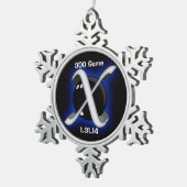 300 Perfect Game Tin Sneeuwvlok Ornament (Rechts)