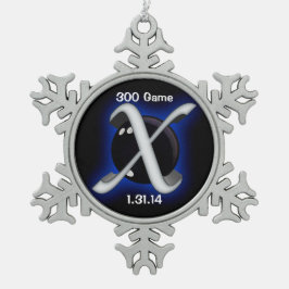 300 Perfect Game Tin Sneeuwvlok Ornament