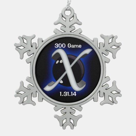 300 Perfect Game Tin Sneeuwvlok Ornament (Voorkant)