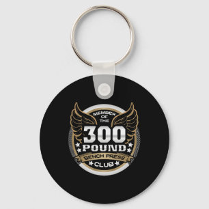 300 Pond Bankdrukclub voor Powerlifter Gewichtheff Sleutelhanger