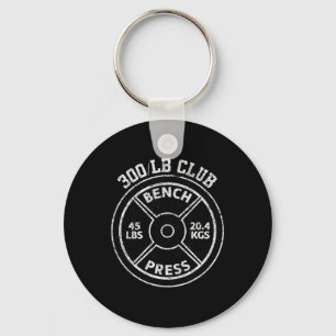 300 pond bankdrukken club gym gewichtheffen P Sleutelhanger